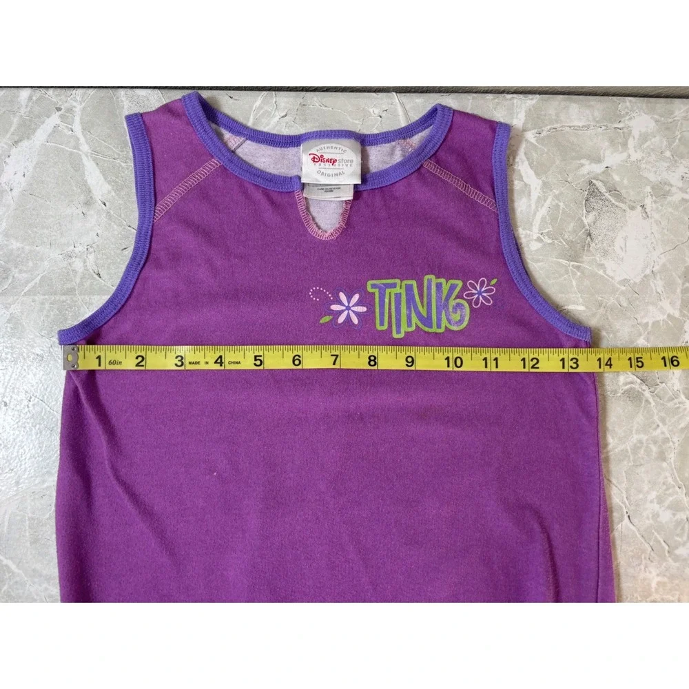 Disney Store Tinker Bell Purple Nightgown Tank Dress Girls 7/8 Sleeveless 2000's